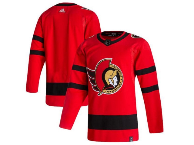 Ottawa Senators Custom #00 Red 2021 Reverse Retro Jersey - Click Image to Close