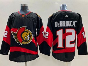 Ottawa Senators #12 Alex DeBrincat Black 2022/23 Reverse Retro Jersey