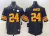 Pittsburgh Steelers #24 Joey Porter Jr. Black Color Rush Limited Jersey