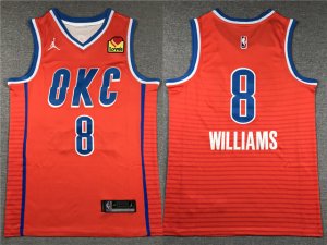 Oklahoma City Thunder #8 Jalen Williams 2023/24 Orange Statement Edition Swingman Jersey