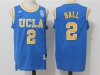 UCLA Bruins #2 Lonzo Ball Blue College Basketball Jersey