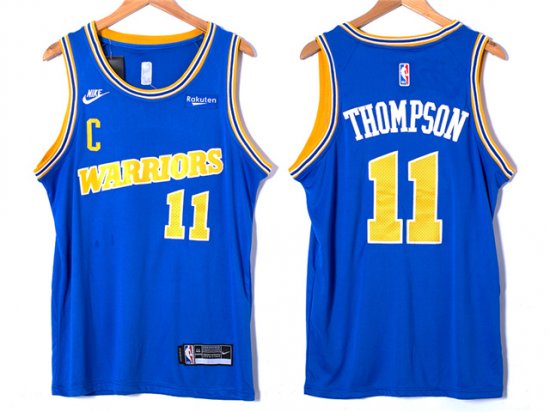 Golden State Warriors #11 Klay Thompson 2022-23 Blue Classic Edition Swingman Jersey