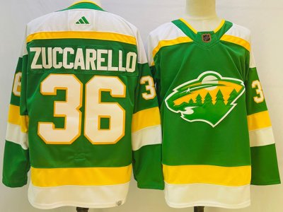 Minnesota Wild #36 Mats Zuccarello Green 2022/23 Reverse Retro Jersey