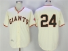 San Francisco Giants #24 Willie Mays 1951 Throwback Cream Jersey