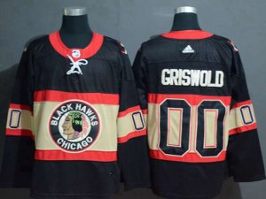 Chicago Blackhawks #00 Clark Griswold Alternate Black Jersey