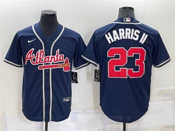 Atlanta Braves #23 Michael Harris II Navy Cool Base Jersey