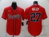 Atlanta Braves #27 Austin Riley Red Cool Base Jersey