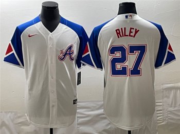 Atlanta Braves #27 Austin Riley White 2023 City Connect Jersey