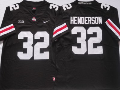 NCAA Ohio State Buckeyes #32 TreVeyon Henderson Black College Jersey