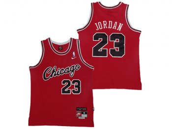 Chicago Bulls #23 Michael Jordan Red 1984-85 Hardwood Classics Jersey