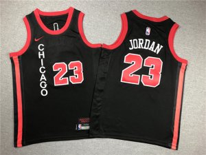 Youth Chicago Bulls #23 Michael Jordan 2023-24 Black City Edition Swingman Jersey