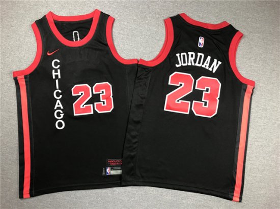 Youth Chicago Bulls #23 Michael Jordan 2023-24 Black City Edition Swingman Jersey