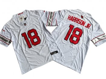 Arizona Cardinals #18 Marvin Harrison Jr. White Vapor F.U.S.E. Limited Jersey