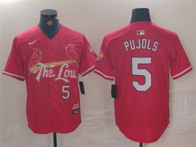 St. Louis Cardinals #5 Albert Pujols Red 2024 City Connect Limited Jersey