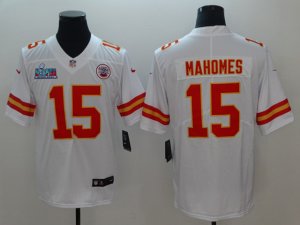 Kansas City Chiefs #15 Patrick Mahomes White Super Bowl LVII Limited Jersey