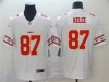 Kansas City Chiefs #87 Travis Kelce White Team Logos Fashion Limited Jersey