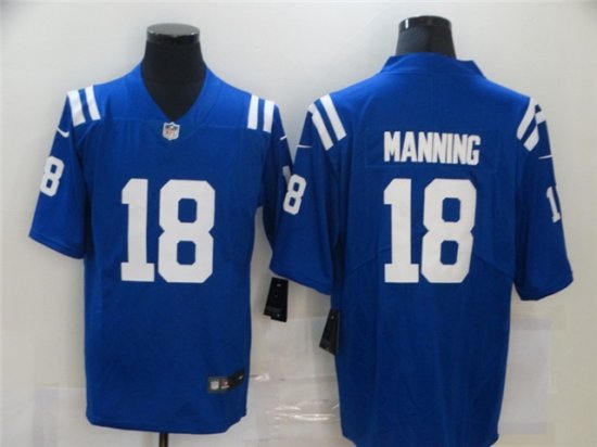 Indianapolis Colts #18 Peyton Manning Blue Vapor Limited Jersey