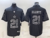 Dallas Cowboys #21 Ezekiel Elliott Black RFLCTV Limited Jersey