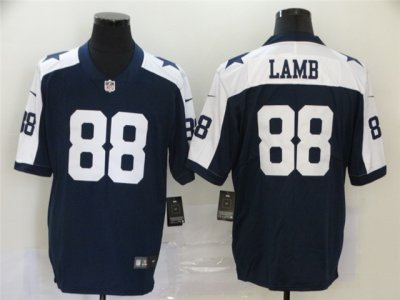 Dallas Cowboys #88 CeeDee Lamb Thanksgiving Blue Vapor Limited Jersey