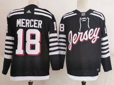 New Jersey Devils #18 Dawson Mercer 2021/22 Alternate Black Jersey