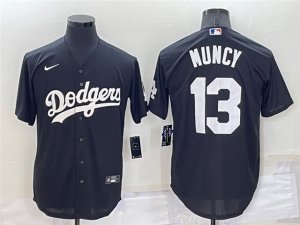 Los Angeles Dodgers #13 Max Muncy Black Turn Back The Clock Jersey