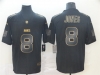 New York Giants #8 Daniel Jones Black Gold Vapor Limited Jersey