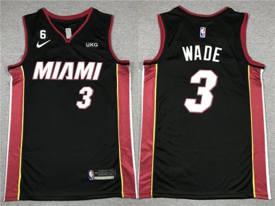 Miami Heat #3 Dwyane Wade Black Swingman Jersey