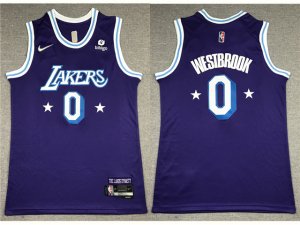 Los Angeles Lakers #0 Russell Westbrook 2021-22 Purple City Edition Swingman Jersey