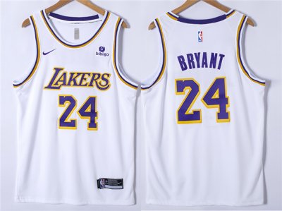 Youth Los Angeles Lakers #24 Kobe Bryant White Swingman Jersey