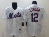 New York Mets #12 Francisco Lindor White Cool Base Jersey