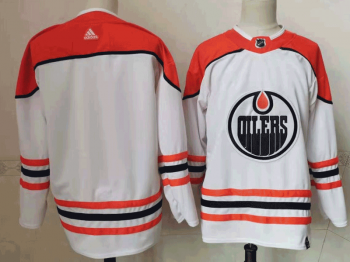 Edmonton Oilers Blank White 2021 Reverse Retro Jersey