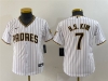 Youth San Diego Padres #7 Ha-Seong Kim White Cool Base Jersey