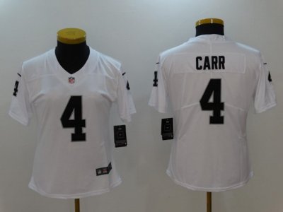 Women's Las Vegas Raiders #4 Derek Carr White Vapor Limited Jersey