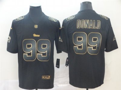 Los Angeles Rams #99 Aaron Donald Black Gold Vapor Limited Jersey