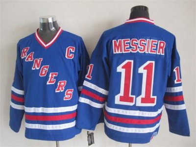 New York Rangers #11 Mark Messier CCM Royal Blue Heroes of Hockey Alumni Jersey