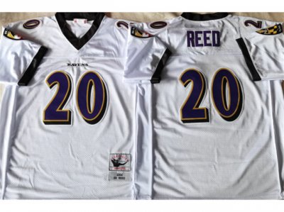 Baltimore Ravens #20 Ed Reed 2004 Throwback White Jersey