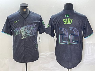 Tampa Bay Rays #22 Jose Siri Charcoal 2024 City Connect Limited Jersey