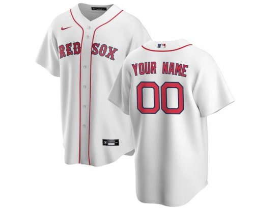 Boston Red Sox Custom #00 White 2020 Cool Base Jersey