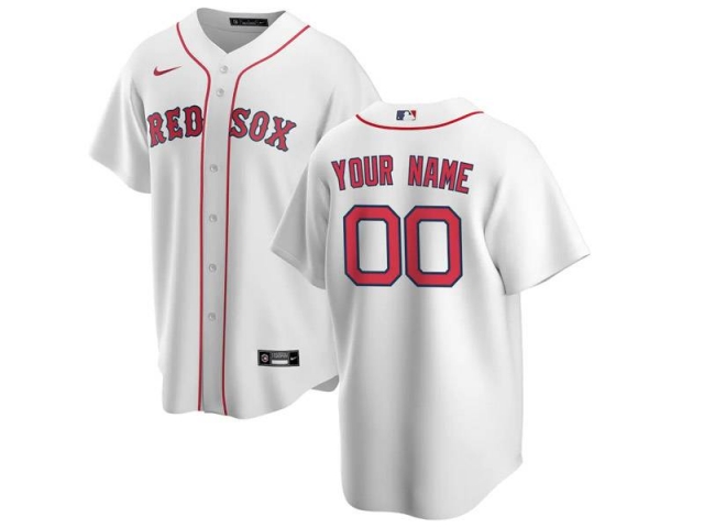 Boston Red Sox Custom #00 White 2020 Cool Base Jersey - Click Image to Close