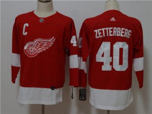 Women's Youth Detroit Red Wings #40 Henrik Zetterberg Red Jersey