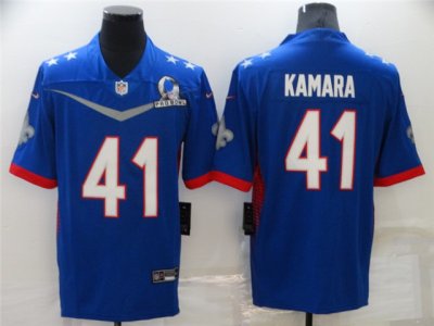 New Orleans Saints #41 Alvin Kamara Blue 2022 NFC Pro Bowl Jersey