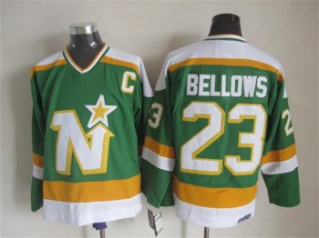 Minnesota North Stars #23 Brian Bellows 1980's CCM Vintage Green Jersey