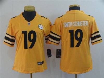 Women's Pittsburgh Steelers #19 JuJu Smith-Schuster Gold Inverted Limited Jersey