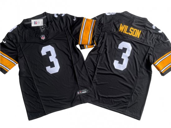 Pittsburgh Steelers #3 Russell Wilson Alternate Black Vapor F.U.S.E. Limited Jersey