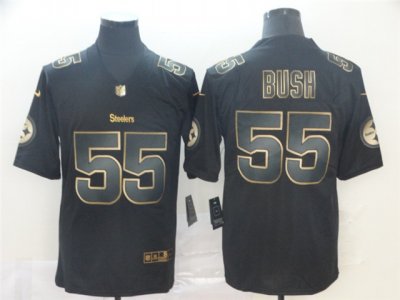 Pittsburgh Steelers #55 Devin Bush Black Gold Vapor Limited Jersey