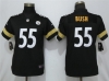 Women's Pittsburgh Steelers #55 Devin Bush Black Vapor Limited Jersey