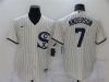 Chicago White with name Sox #7 Tim Anderson White with name 2021 Field of Dreams Cool Base Jersey
