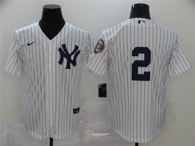 New York Yankees #2 Derek Jeter White 2020 Hall of Fame Induction Cool Base Jersey