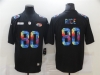 San Francisco 49ers #80 Jerry Rice Black Rainbow Vapor Limited Jersey