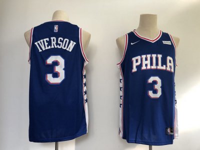 Philadelphia 76ers #3 Allen Iverson Blue Swingman Jersey